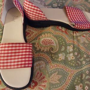 Bijou 6.5 6 1/2 w wide sandals low heels flats shoes